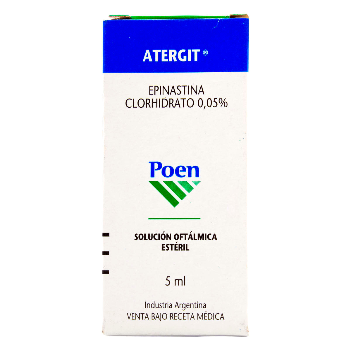 ATERGIT 05 % SOLUCION OFTÁLMICA X 5 ML - CLORHIDRATO DE EPINASTINA