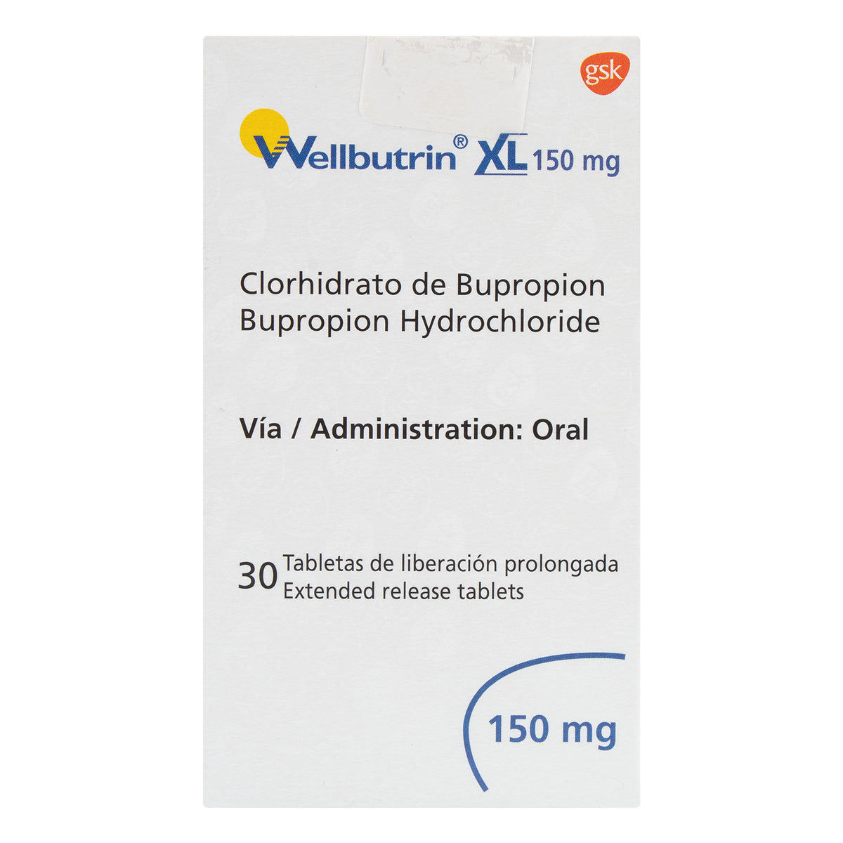 WELLBUTRIN XL150M 30 - VENTA CON FORMULA MEDICA - REG. INVIMA 2019M-0006820-R1