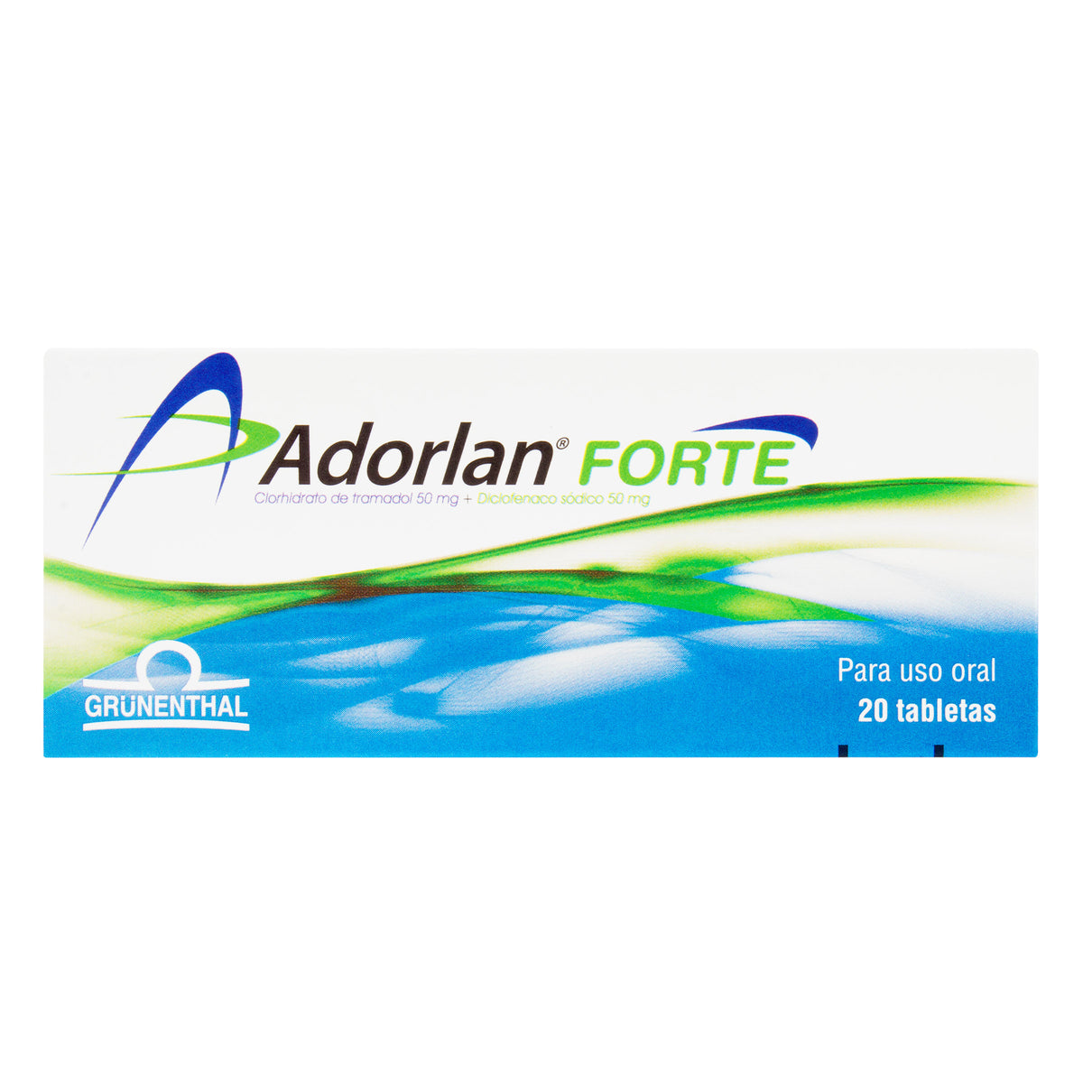 ADORLAN FORTE 50 MG / 50 MG  20 TABLETAS - REG. INVIMA 2023M-0018389-R1