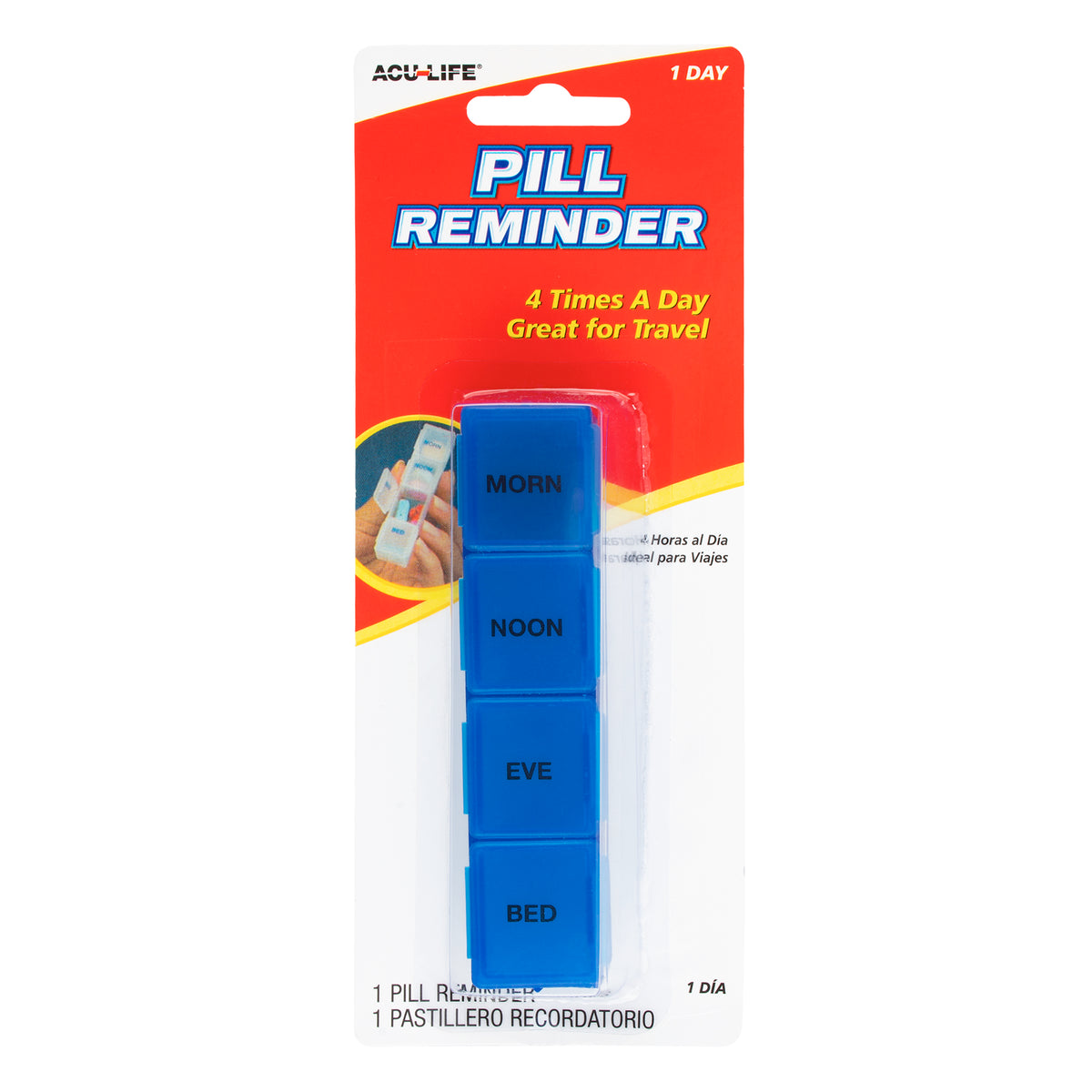 PASTILLERO ACU-LIFE DIARIO 4 COMPARTIMIENTOS