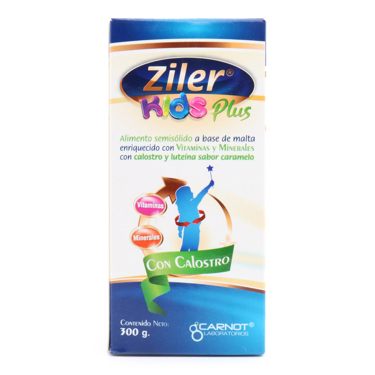 ZILER KIDS PLUS SABOR CARAMELO 300 GR - REG. INVIMA RSA-0009890-2020