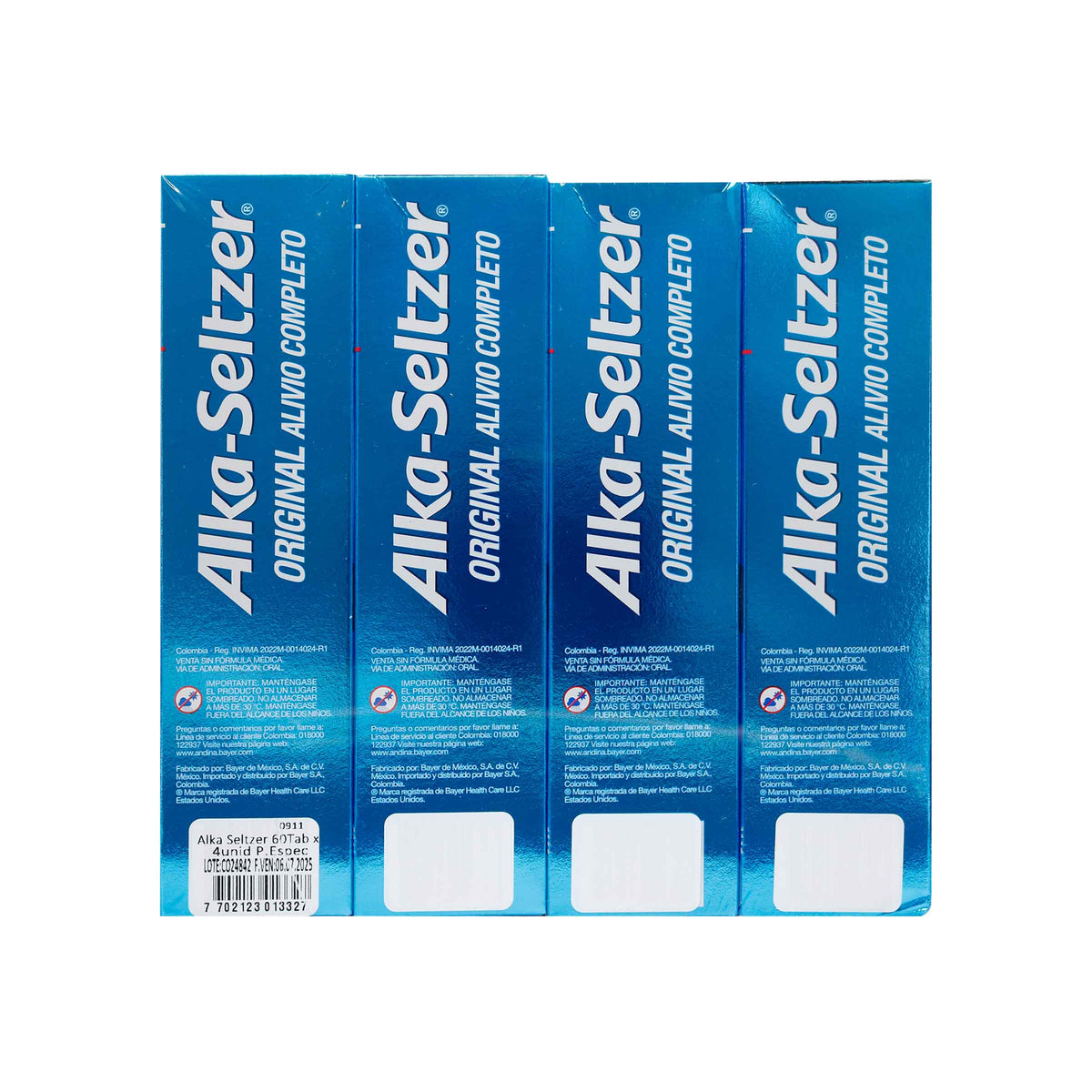 ALKA SELTZER ORIGINAL 60 4 UN TBS P.E - VENTA CON FORMULA MEDICA