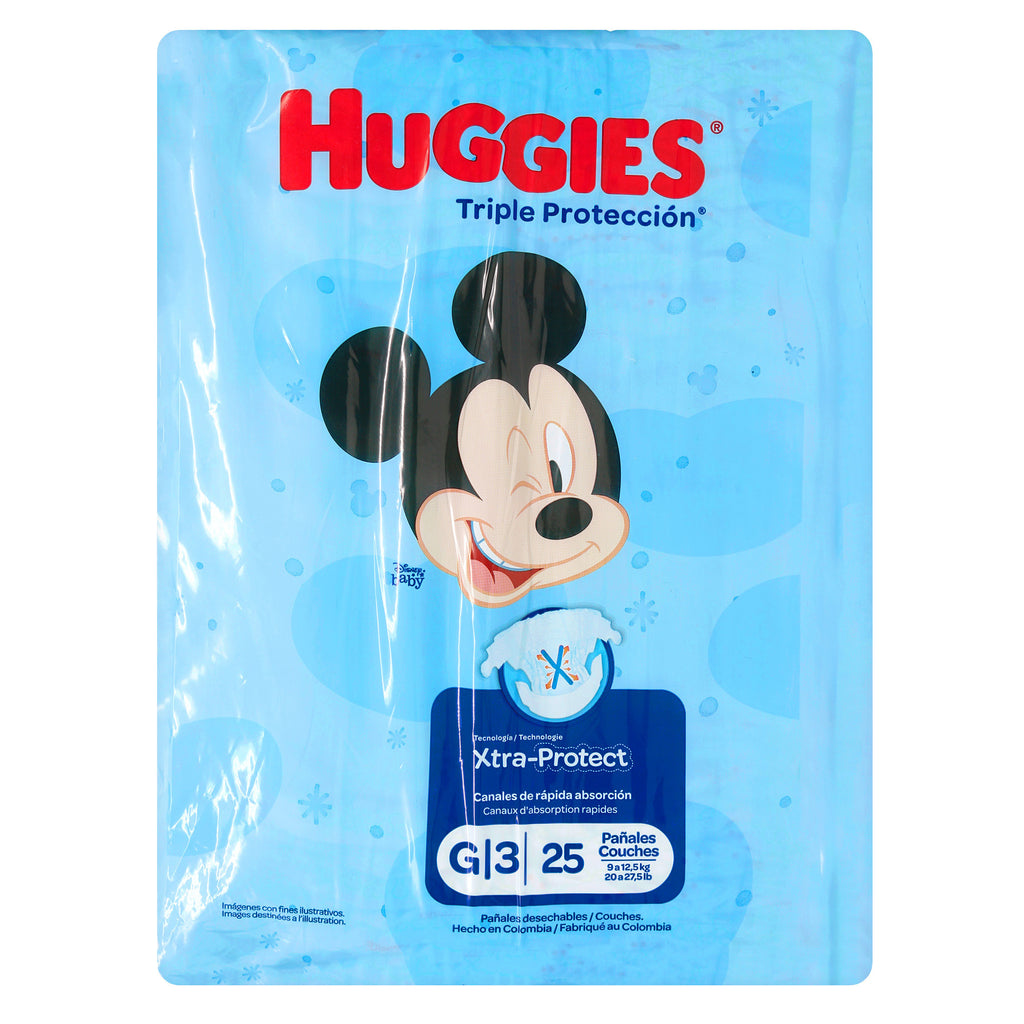 PAN.HUGGIES TRI.PROTECCION ET.G 25 UNDS - REG. INVIMA NSOA06044-17CO