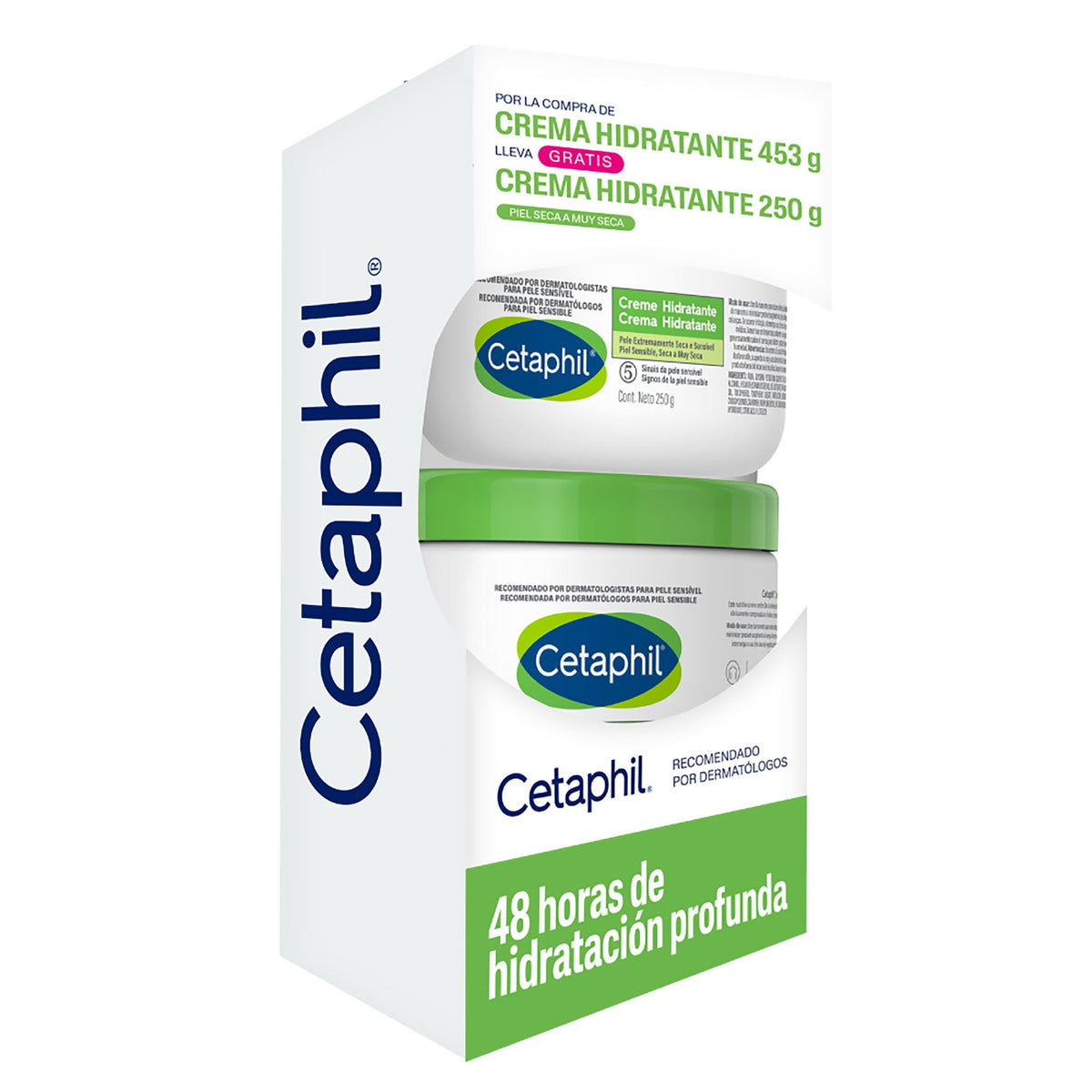 Cetaphil Cre.Hidrat.453Gr+Cre.Hid.250Gr - Droguería La Bastilla Medellín