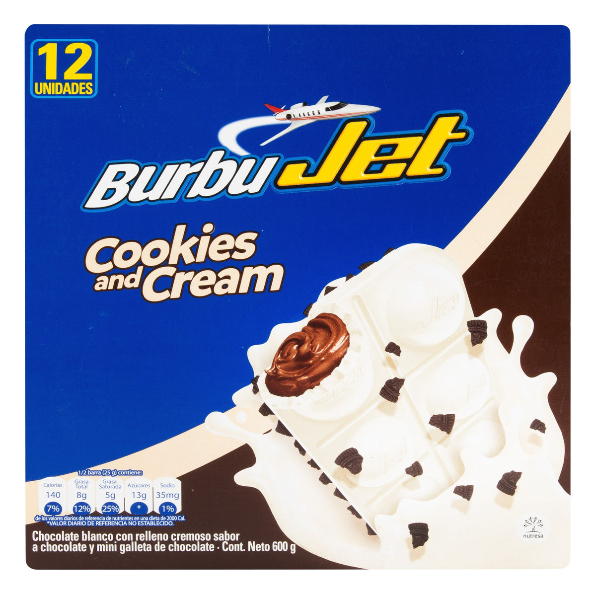 Chocolatina Jet Burbujet blanca 50 g x 12