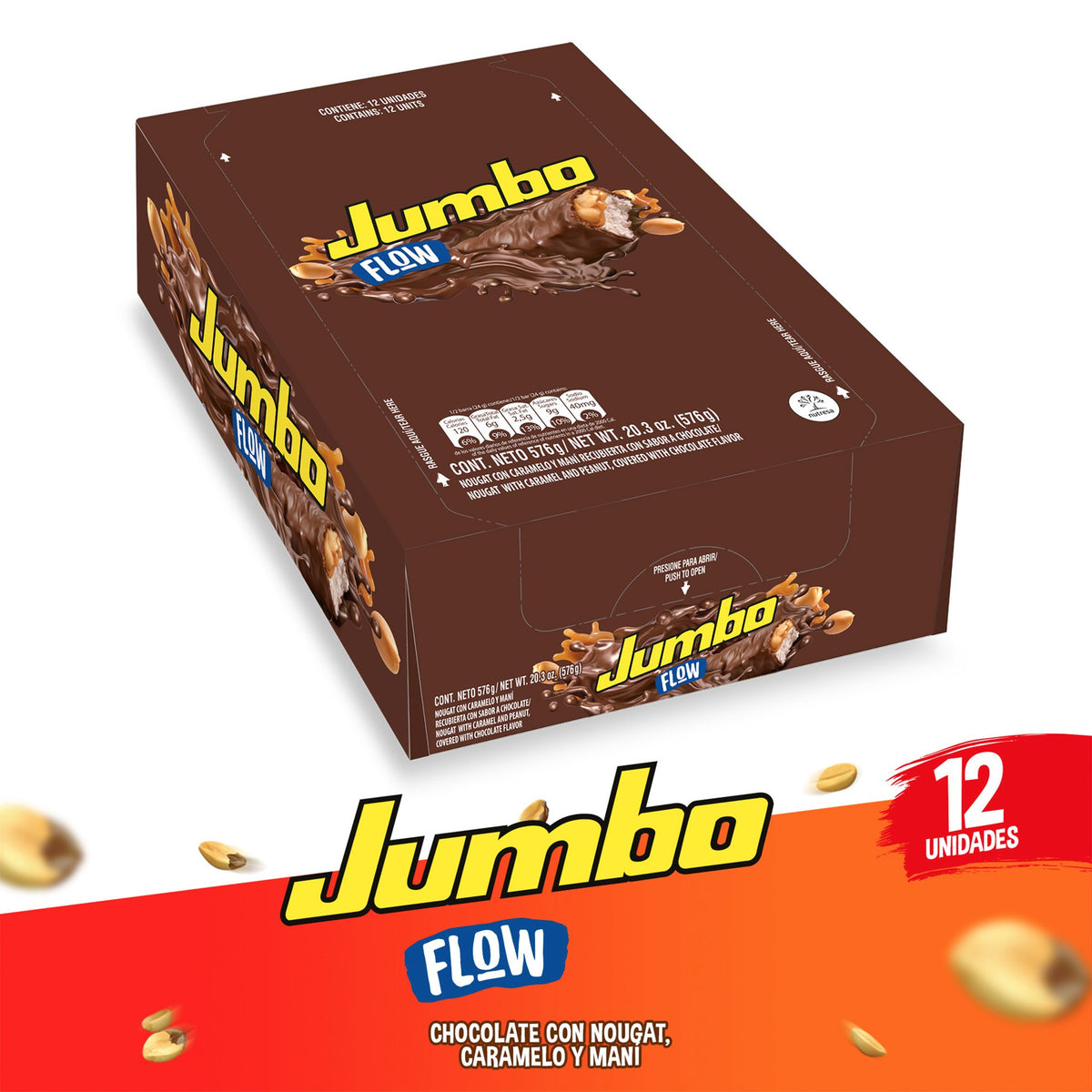 Chocolatina Jumbo Flow x 12 (576 g)
