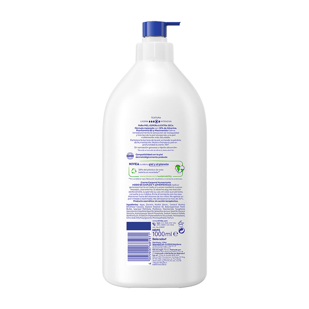 Crema Nivea Regeneracion Intensiva 1000 ml - Droguería La Bastilla Medellín