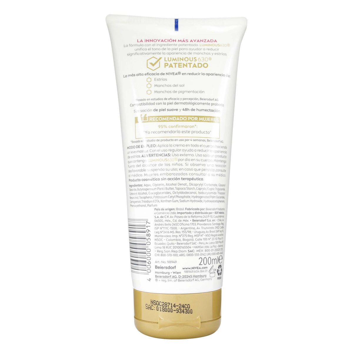 Crema Nivea Anti-Manchas Estrias 200 Ml - Droguería La Bastilla Medellín
