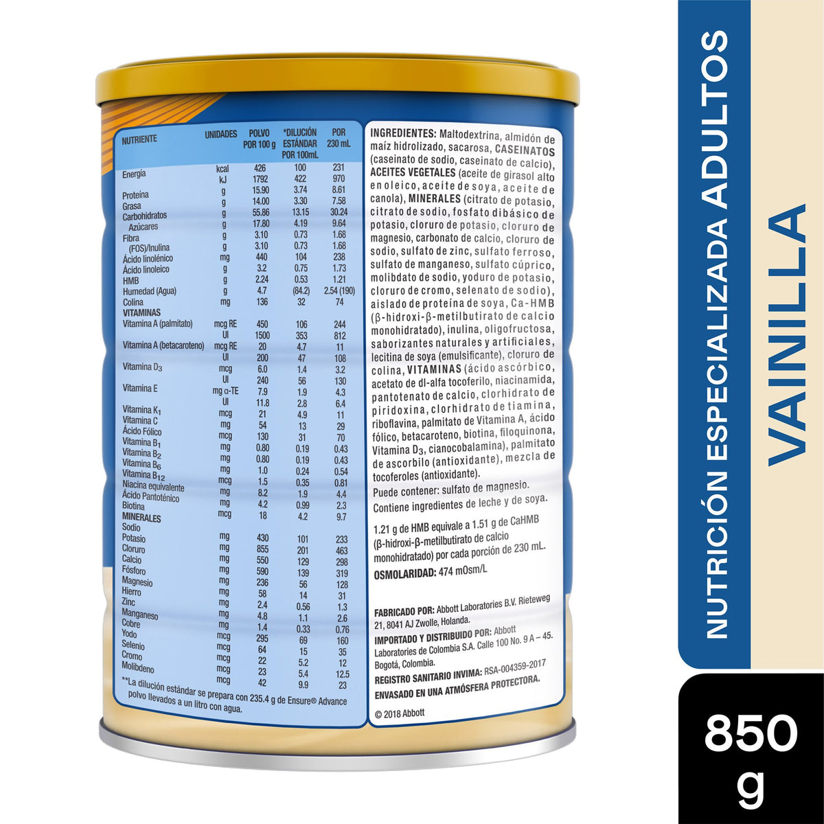 Ensure Adva.Vai.850 Gr