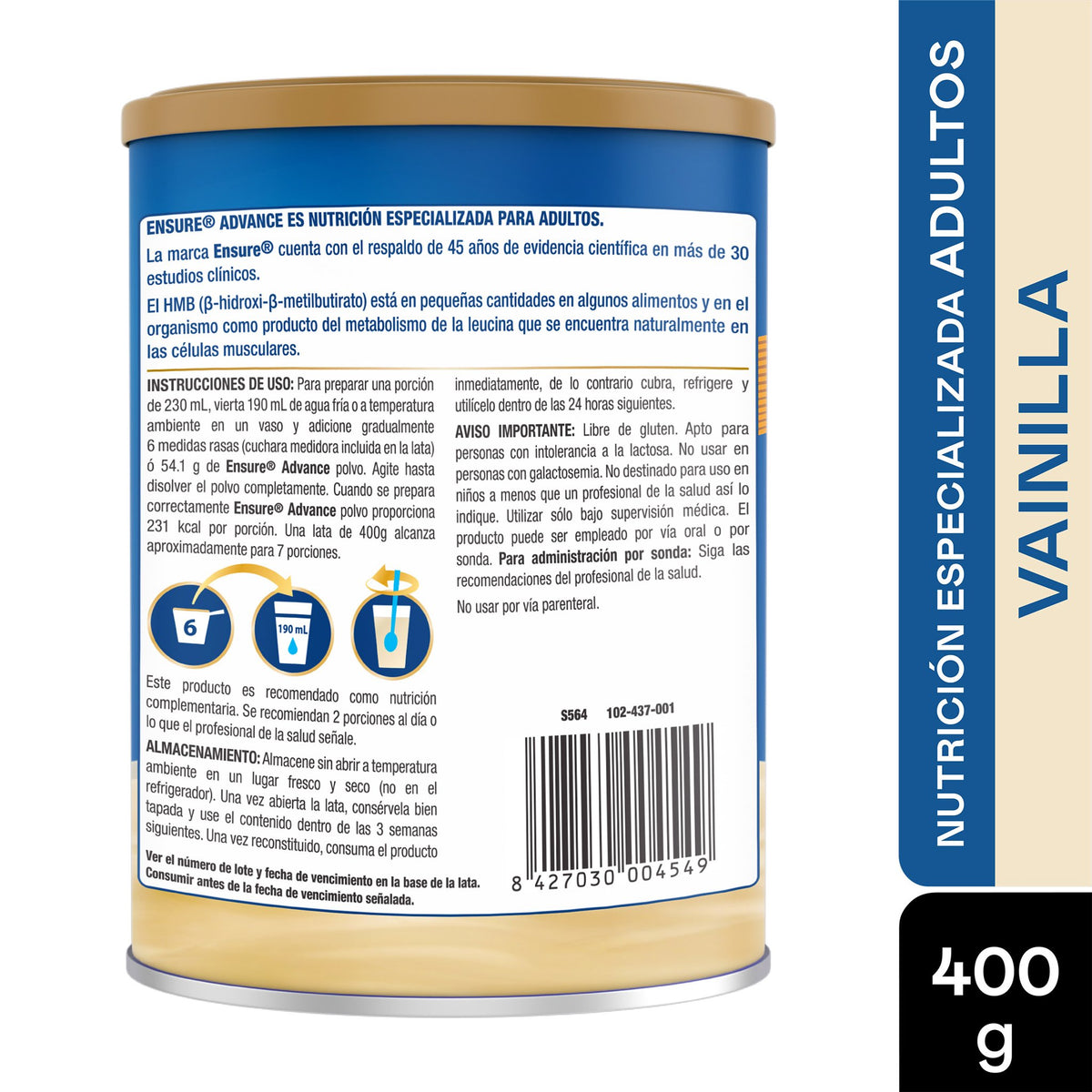 Ensure Advance Vainilla 400 Gr