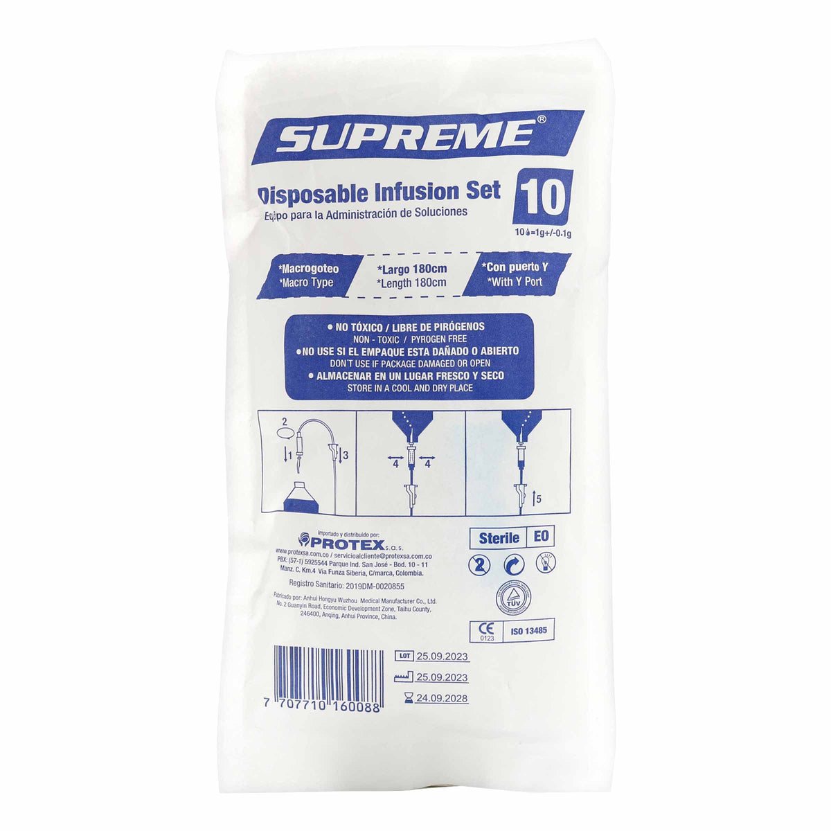 EQUIPO VENOCLISIS SUPREME MACROGOTEO 10G - REG. INVIMA 2019DM-0020855