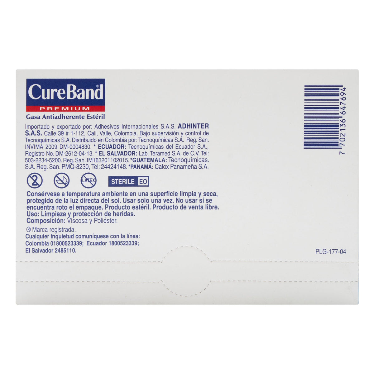 Gasa Cure Band Esteril 10X10 Pleg.X 24 U - Droguería La Bastilla Medellín