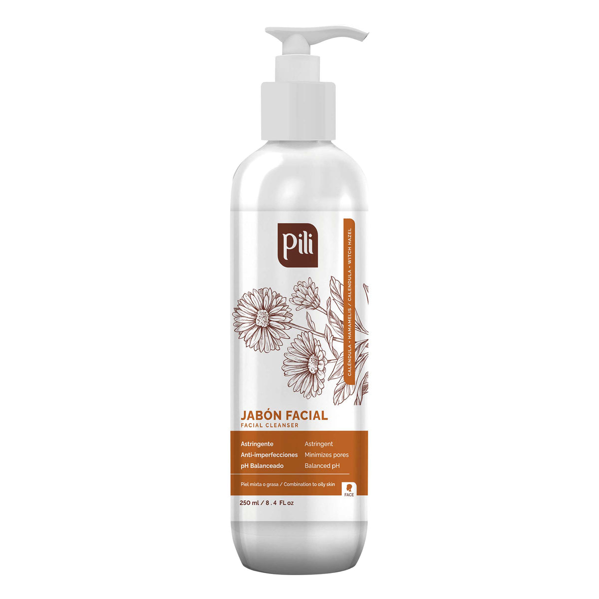 JABON FACIAL PILI 250 ML - REG. INVIMA NSOC57322-13CO