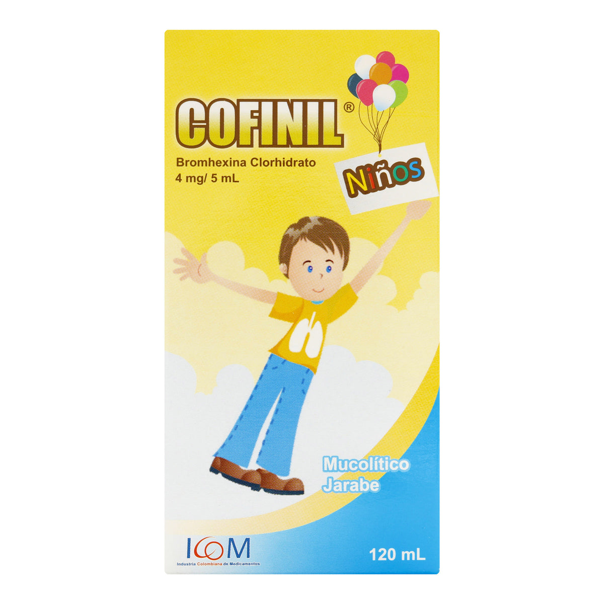 COFINIL 4 MG NINOS JARABE 120ML - BROMHEXINA