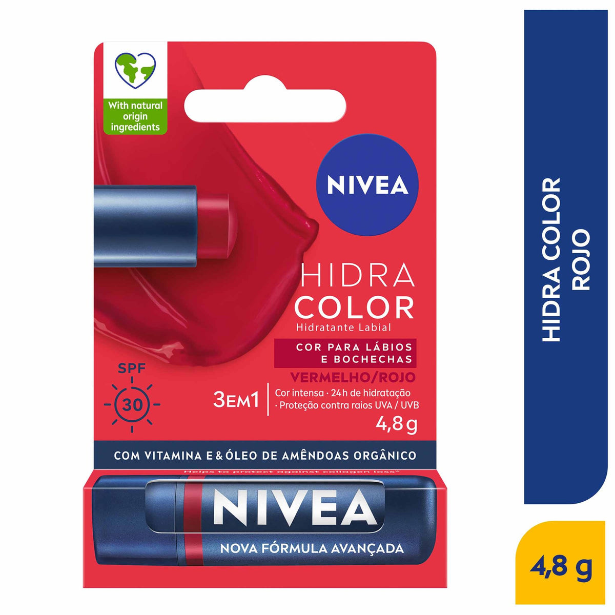 Labial Nivea Hidra Color Rojo - Droguería La Bastilla Medellín