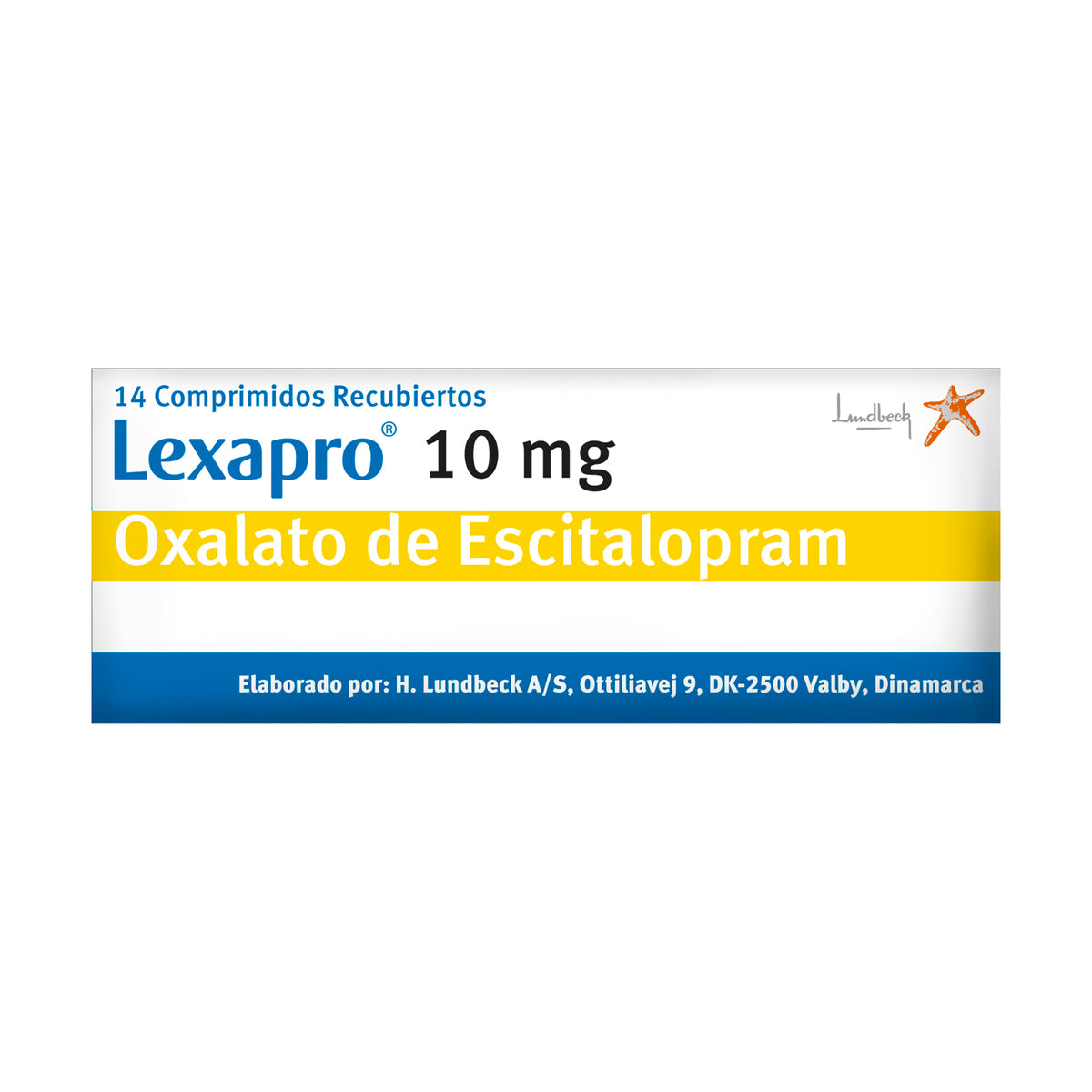 LEXAPRO 10 MG 14 TABLETAS - REG. INVIMA 2019M-0002337-R2