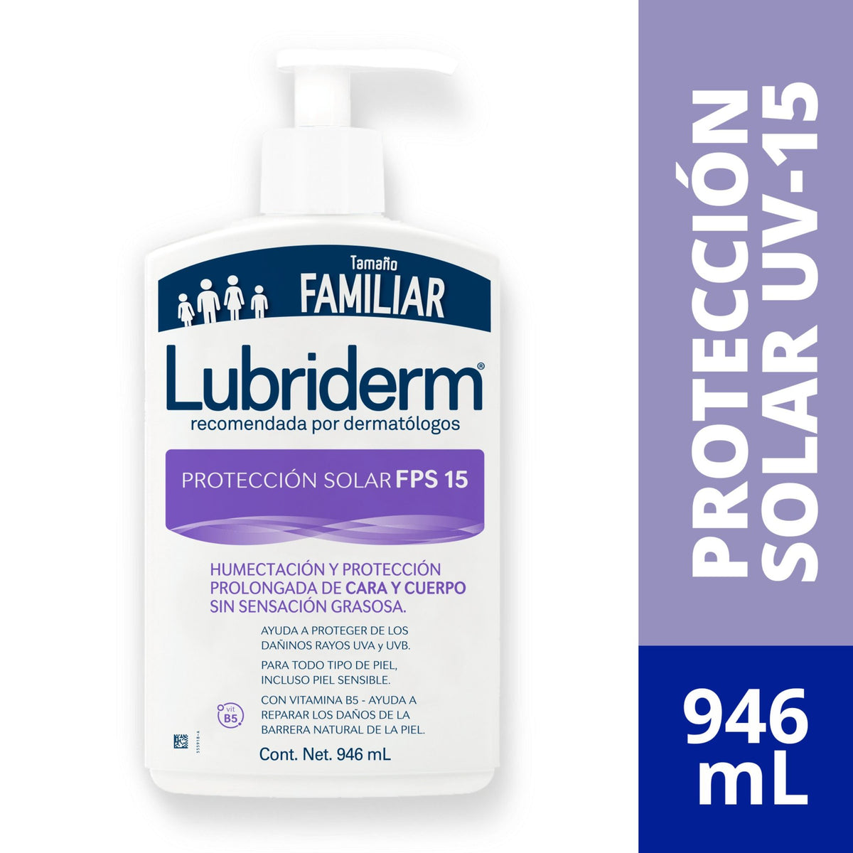 Lubriderm Locion U.V.15 946 Ml - Droguería La Bastilla Medellín