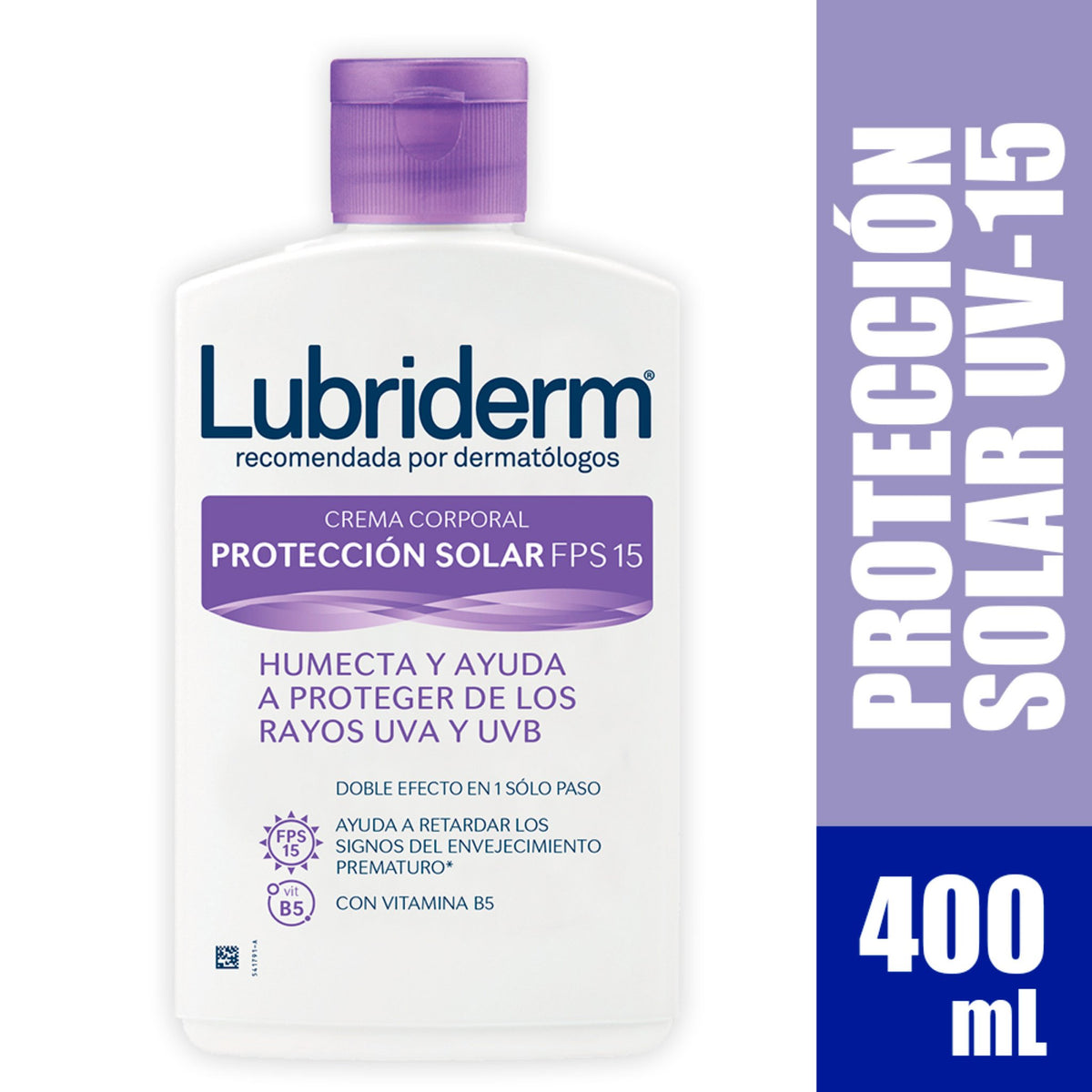 Lubriderm Loción Uv-15 X 400 Ml - Droguería La Bastilla Medellín