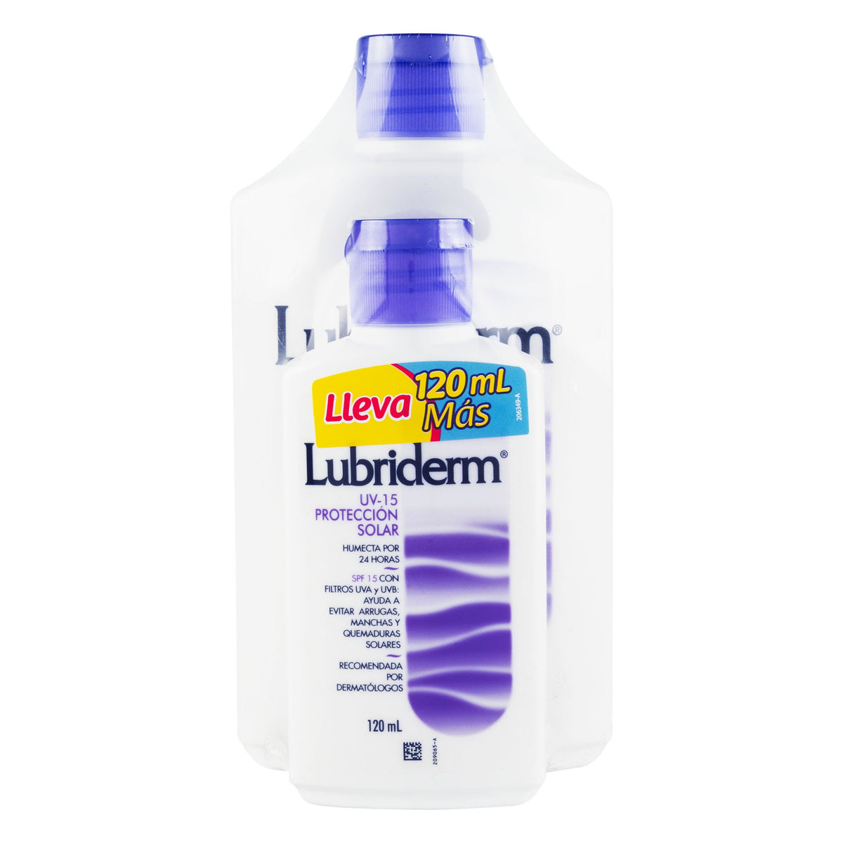 Lubriderm Loción Uv-15 X 400 Ml + Lubriderm X 120 Ml - Droguería La Bastilla Medellín