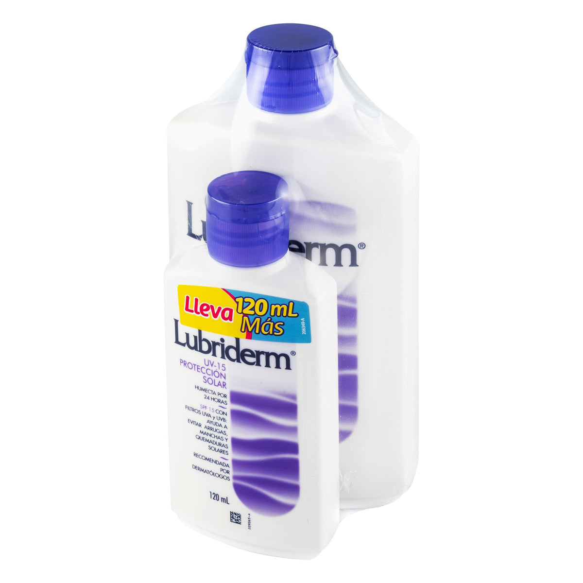 Lubriderm Loción Uv-15 X 400 Ml + Lubriderm X 120 Ml - Droguería La Bastilla Medellín