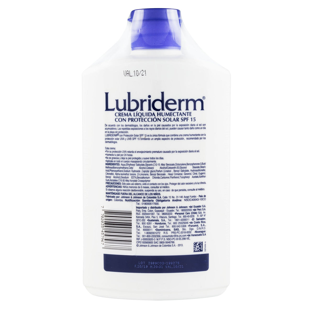 Lubriderm Loción Uv-15 X 400 Ml + Lubriderm X 120 Ml - Droguería La Bastilla Medellín
