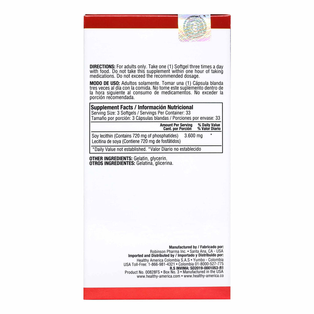 Mega Lecithin 1200 mg 100 Softgels