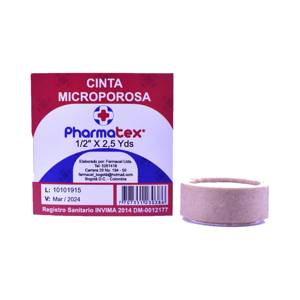 Micropore Pharmatex Piel 1/2 x 2.5 Yardas - Droguería La Bastilla Medellín