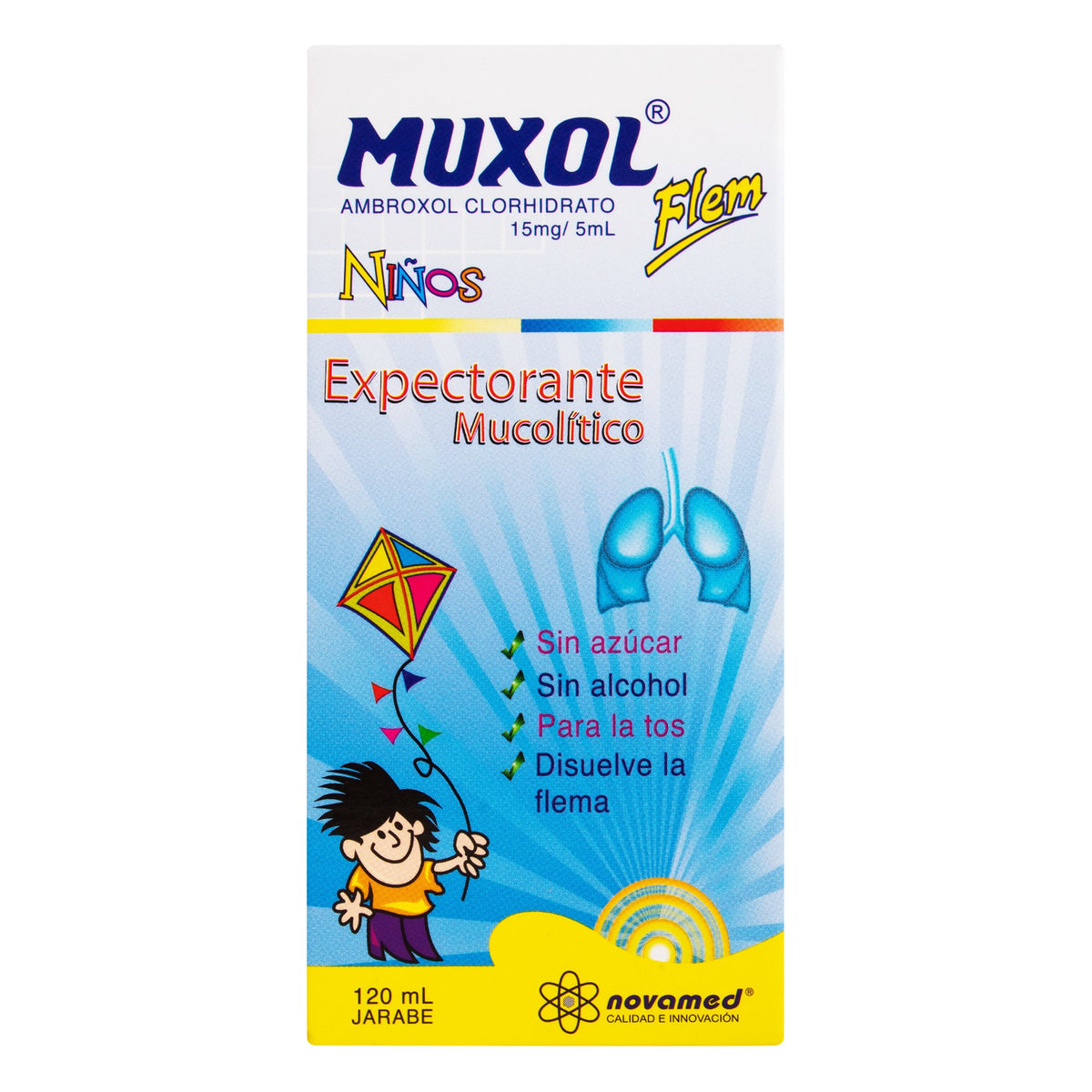Muxol Flem niños jarabe 120 ml - Droguería La Bastilla Medellín
