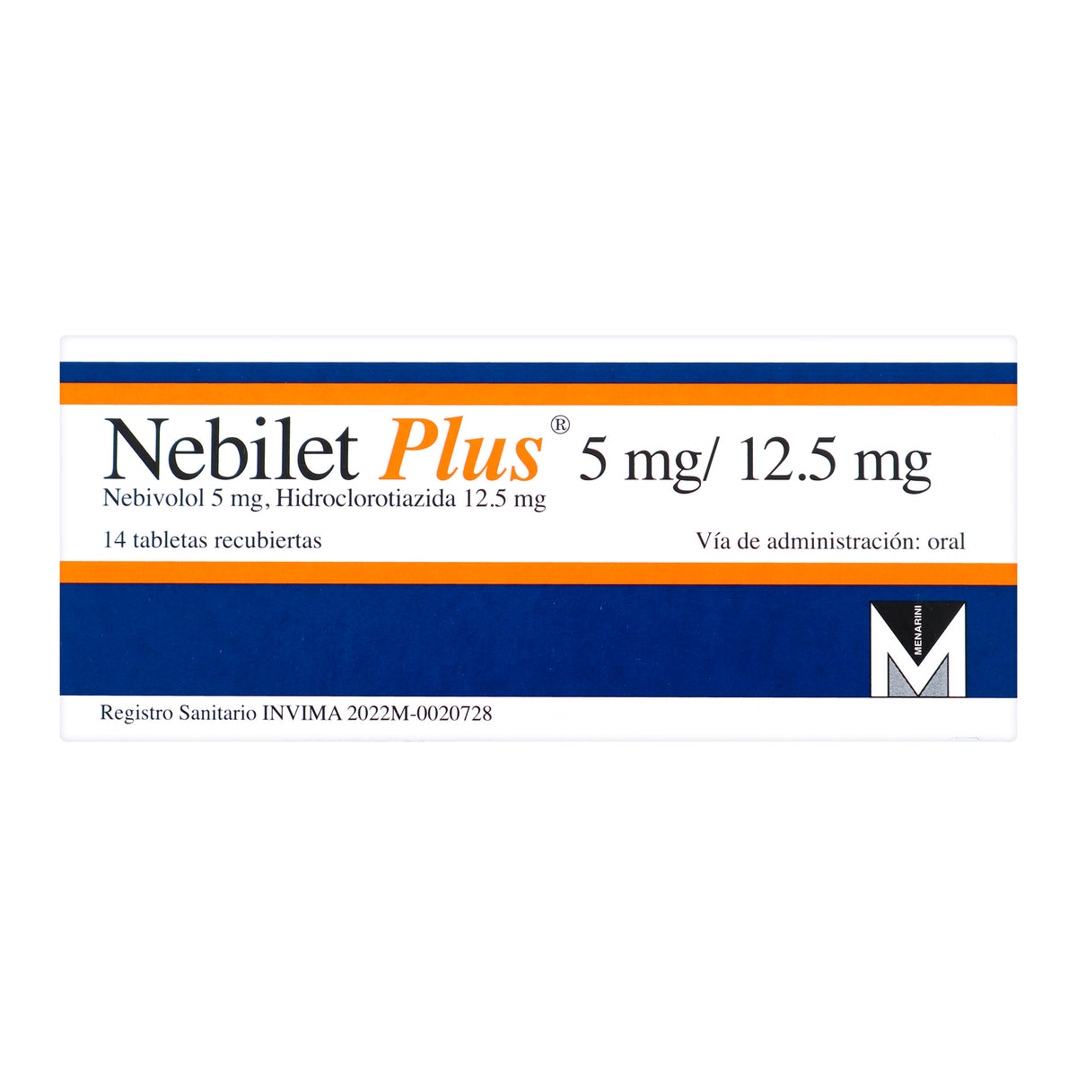 NEBILET PLUS 5 MG/12.5 MG 14 TABS - REG. INVIMA 2022M-0020728