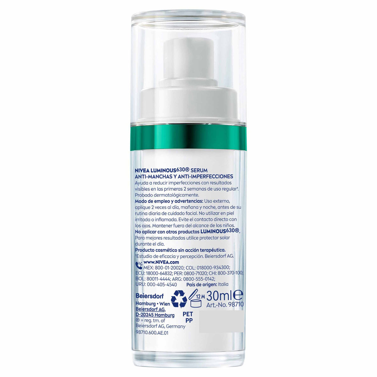 Nivea Luminous Serum Anti-Imperfec.30 Ml - Droguería La Bastilla Medellín
