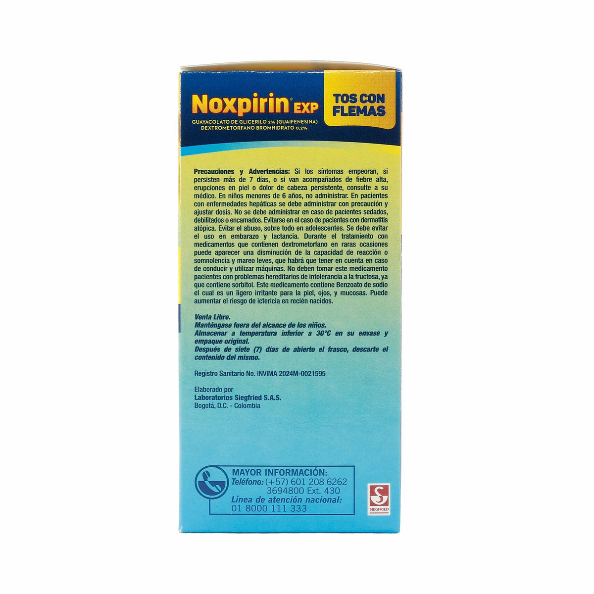 Noxpirin Expect. Jbe 120 Ml - Droguería La Bastilla Medellín