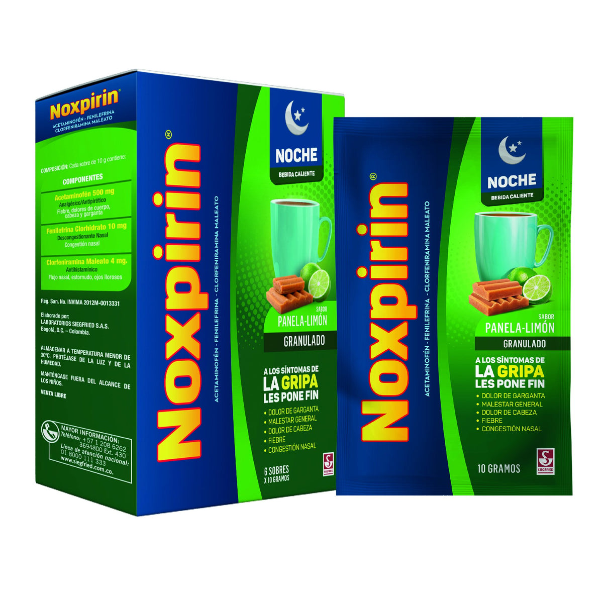 Noxpirin F Noche Adulto 6 Sbs - Droguería La Bastilla Medellín