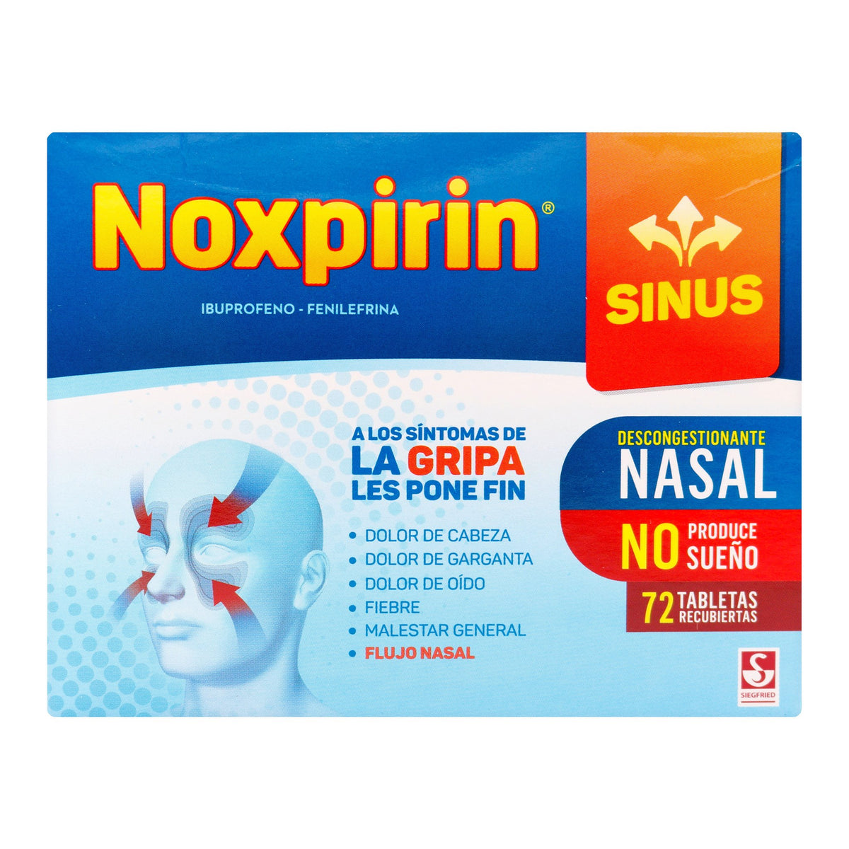 Noxpirin Sinus Tbs Pague 66 Lleve 72 Tbs - Droguería La Bastilla Medellín