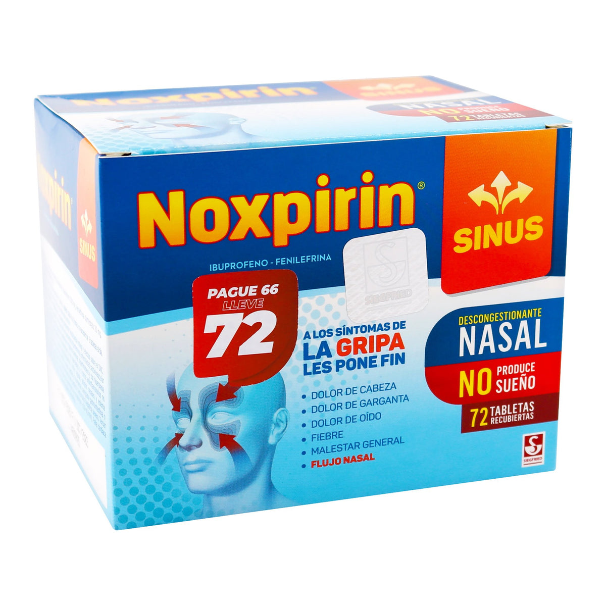 Noxpirin Sinus Tbs Pague 66 Lleve 72 Tbs - Droguería La Bastilla Medellín