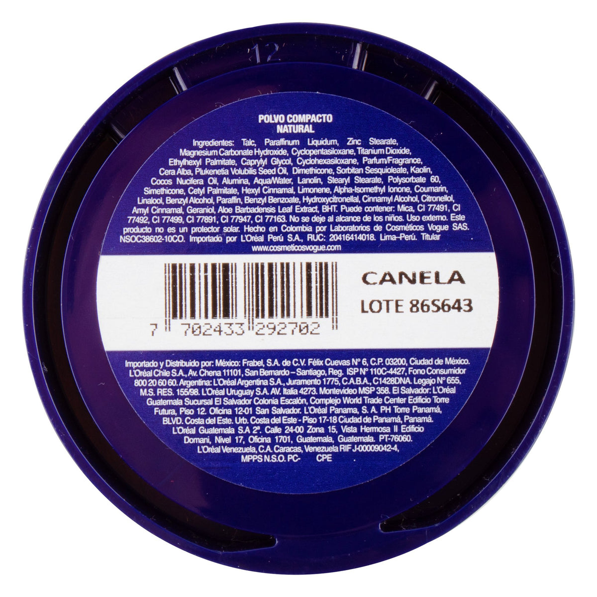 Polvo Compacto Vogue Canela