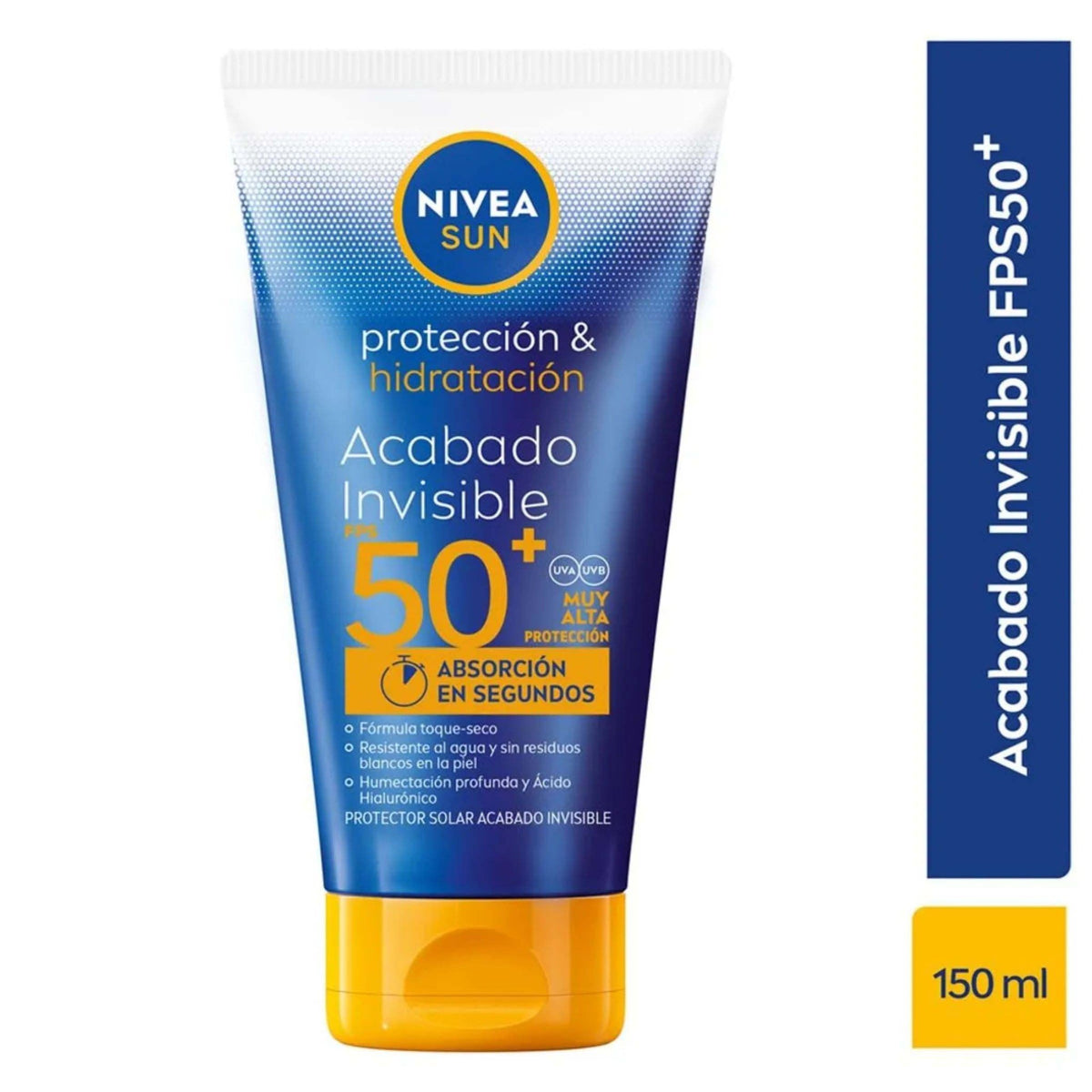 Protector Solar Nivea Sun Acabado Invisible FPS50 150 ml - Droguería La Bastilla Medellín