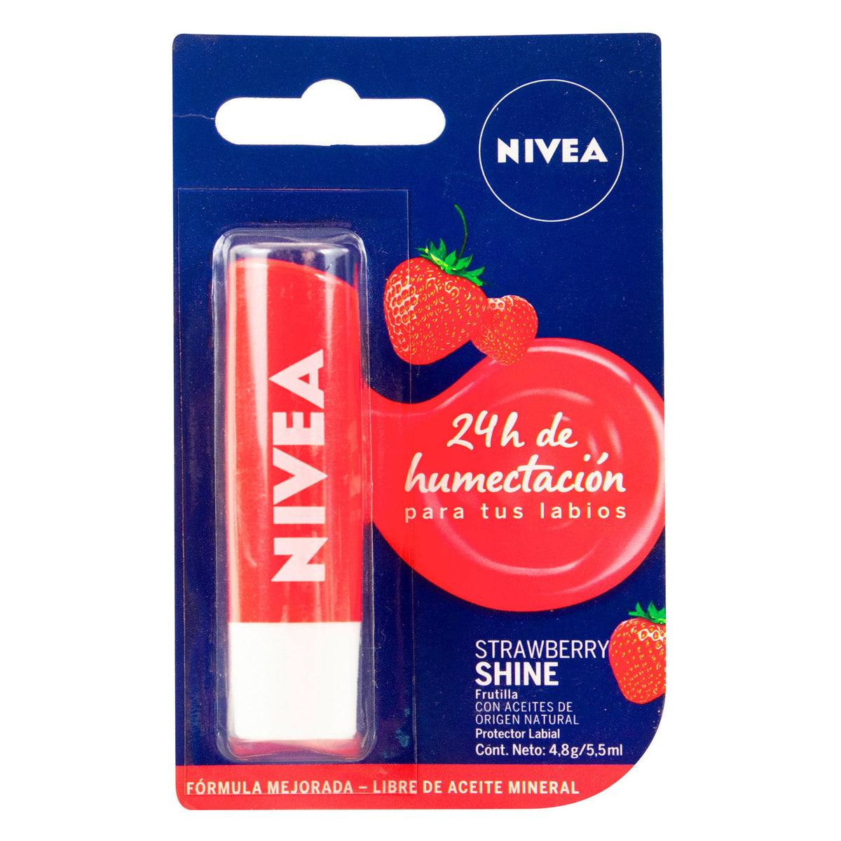 Protector Labial Nivea Lip Care Fresa - Droguería La Bastilla Medellín