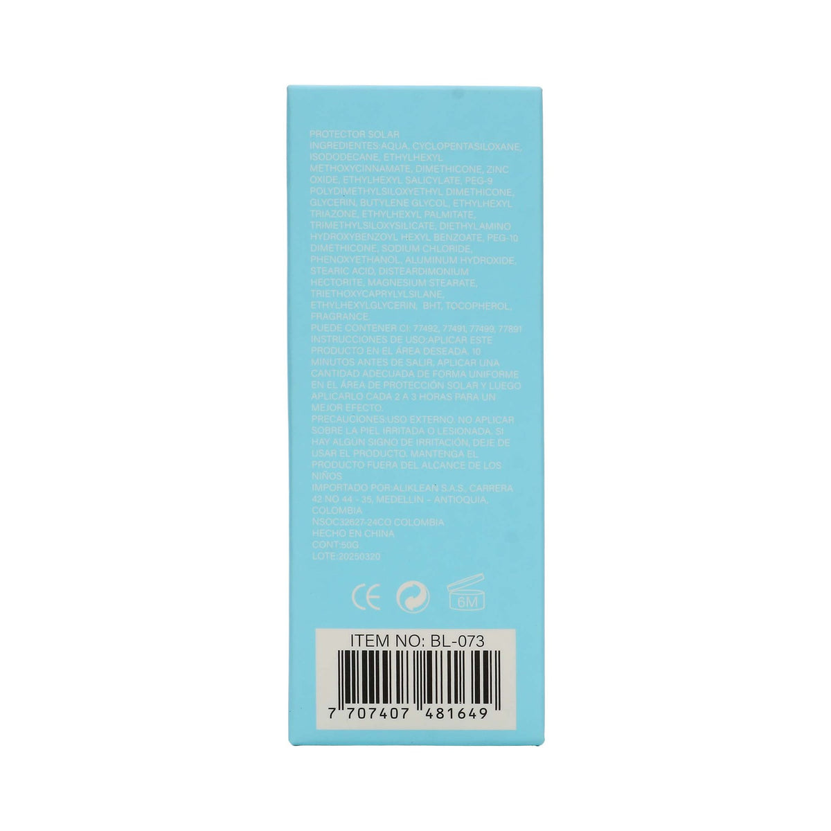 Protector Solar Anyeluz Sin Color 50 Ml