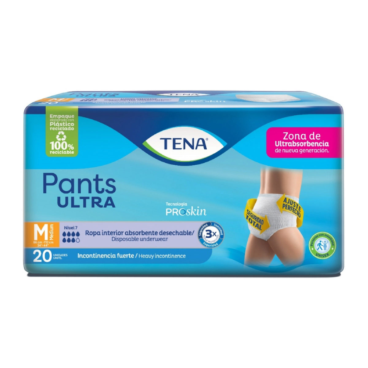PAÑALES TENA PANTS ULTRA M 20 UNIDADES (PROSKIN)