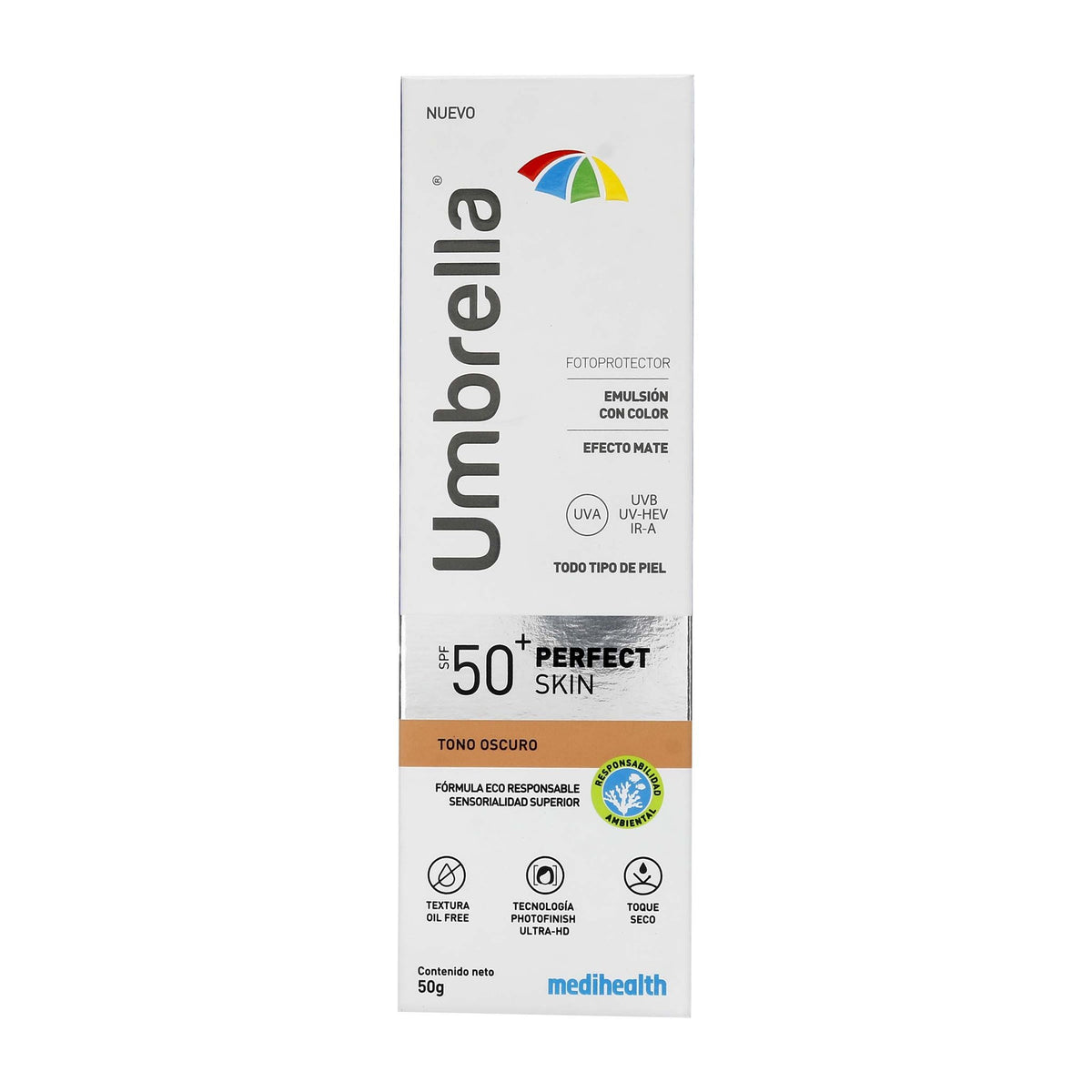 Umbrella Perfect Skin Tono Oscuro 50 Gr - Droguería La Bastilla Medellín