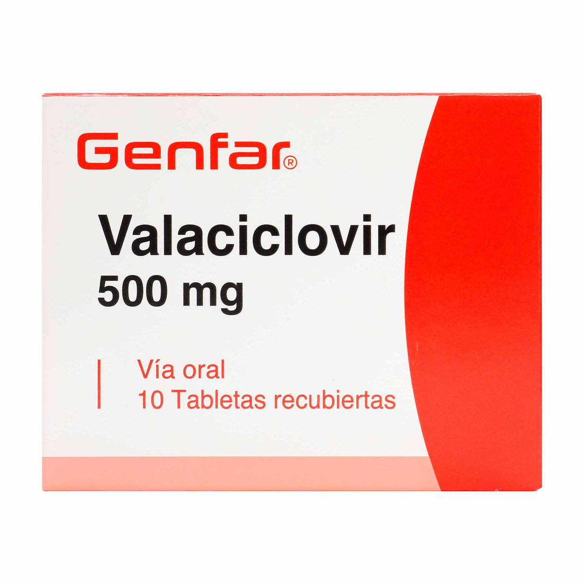 VALACICLOVIR 500MG 10 TBS REC GF