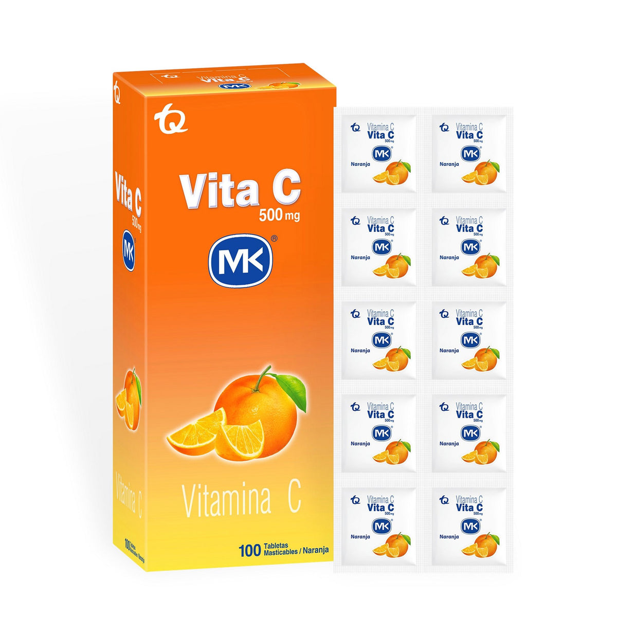 Vitamina Vita C Naranja Mast 100 Tbs Mk - Droguería La Bastilla Medellín
