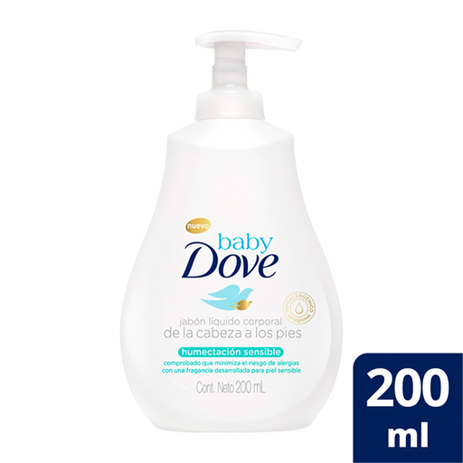 JABON DOVE BABY LIQUI.HUM.SENSIBLE 200ML - REG. INVIMA NSOC698-15CO