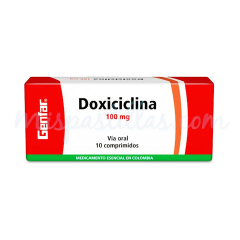 DOXICICLINA 100 MG 10 TABLETAS GF - VENTA CON FORMULA MEDICA - REG. INVIMA 2015M-0004678-R2