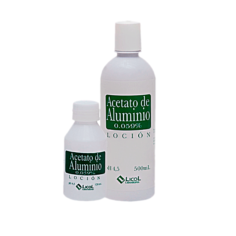 ACETATO DE ALUMINIO 500 ML GRATIS 120 ML - VENTA CON FORMULA MEDICA - REG. INVIMA 2018M-0006252-R1