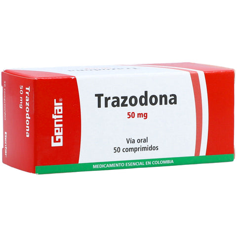 TRAZODONA 50 MG 50 TABLETAS GF - VENTA CON FORMULA MEDICA