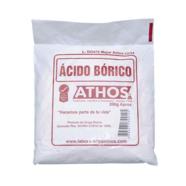 ACIDO BÓRICO X 200 G - REG. INVIMA 24360DE1999