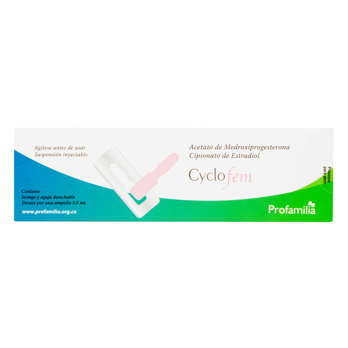 CYCLOFEM 1 AMPOLLA - REG. INVIMA 2007M-006325-R1