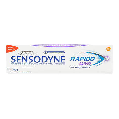 CRE.DEN.SENSODYNE RAPIDO ALIVIO 100GR - REG. INVIMA NSOC80099-17CO