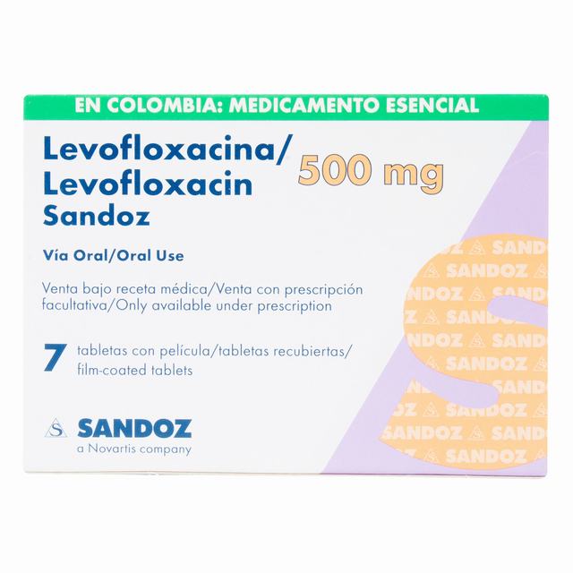 LEVOFLOXACINO 500 MG 7 TABLETAS SZ - VENTA CON FORMULA MEDICA